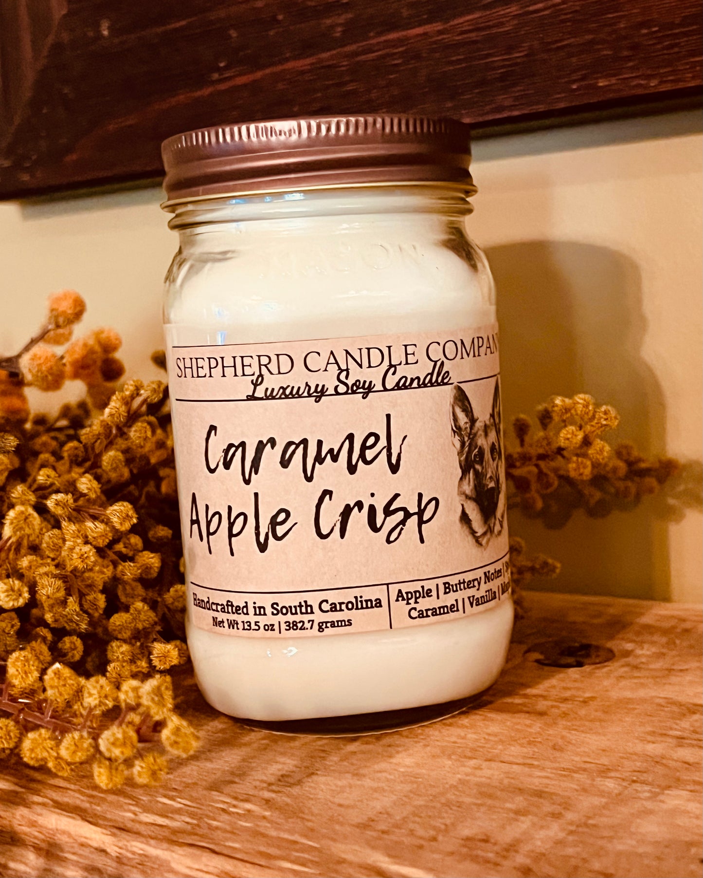 Caramel Apple Crisp Mason Jar