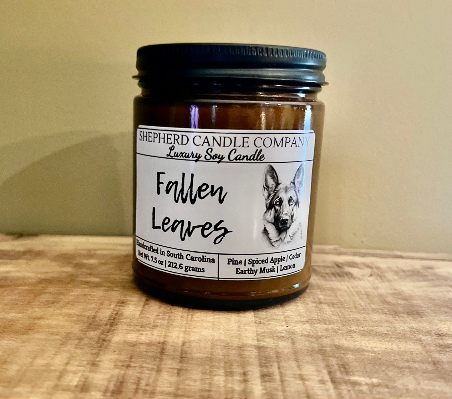Fallen Leaves - Amber Glass - Cotton Wick