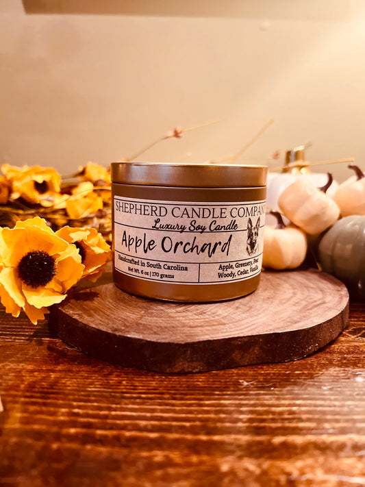 Apple Orchard Market Tin - Cotton Wick