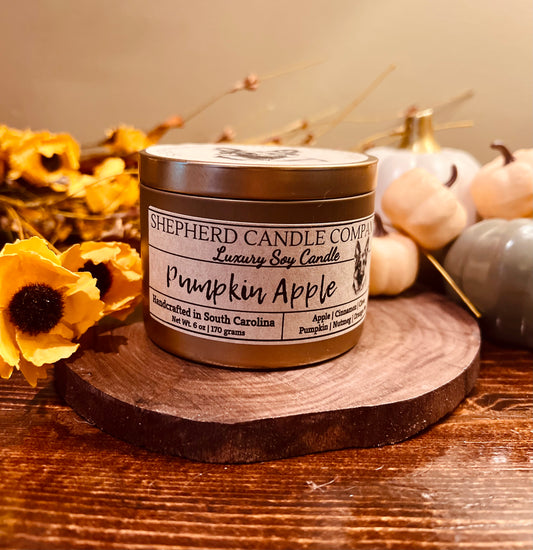 Pumpkin Apple Market Tin - Cotton Wick