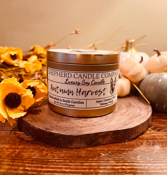 Autumn Harvest Market Tin - Cotton Wick