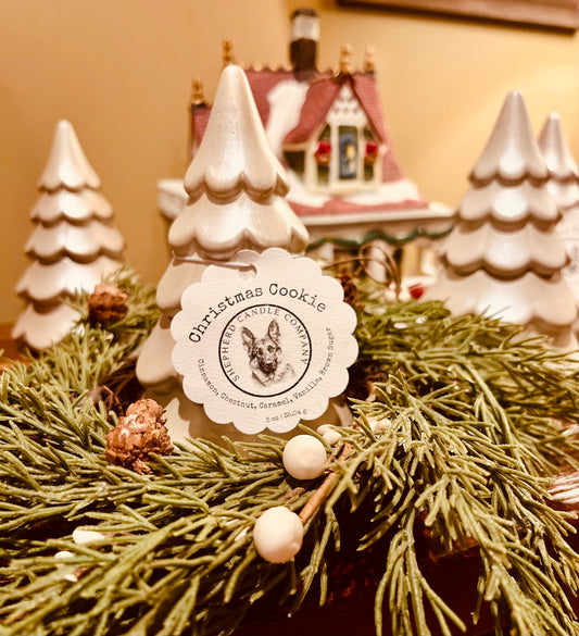 Handcrafted Tree Concrete Candle - Christmas Cookie