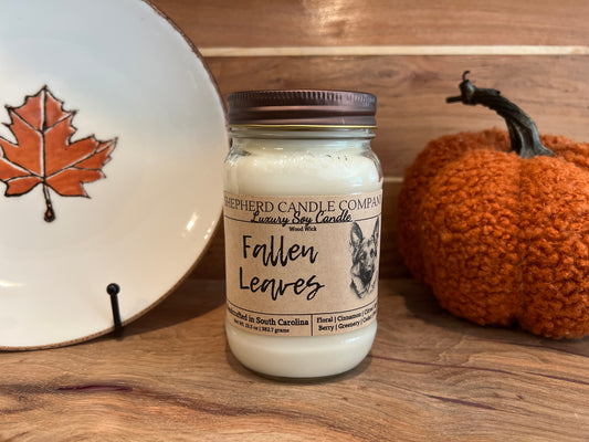 Fallen Leaves Large Mason - Wood Wick