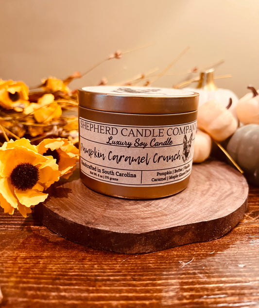 Pumpkin Caramel Crunch Market Tin - Cotton Wick