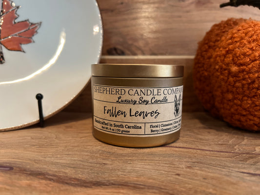 Fallen Leaves Market Tin - Cotton Wick