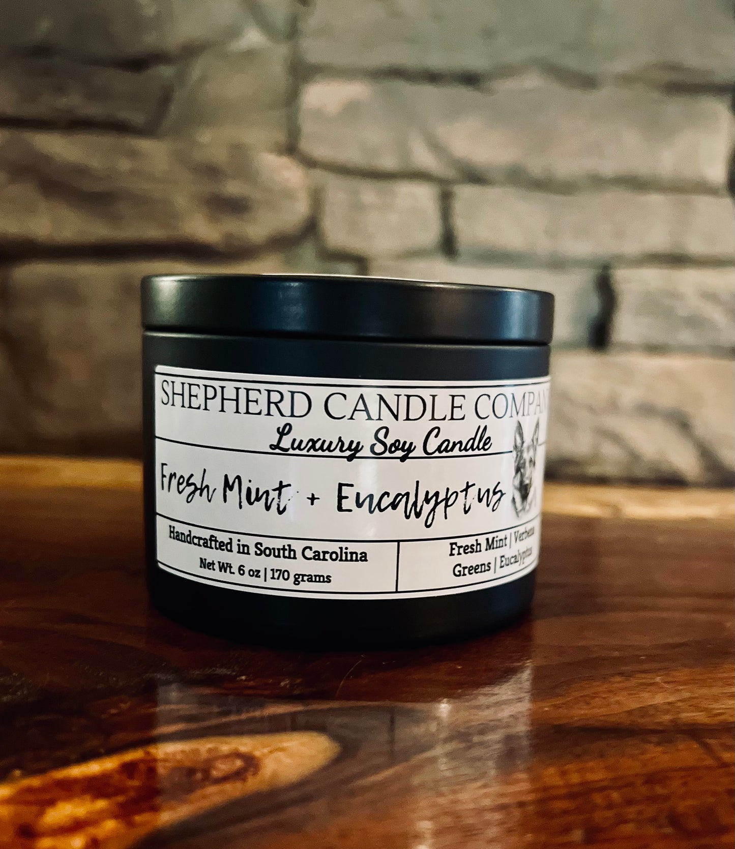 Fresh Mint + Eucalyptus- Wood Wick