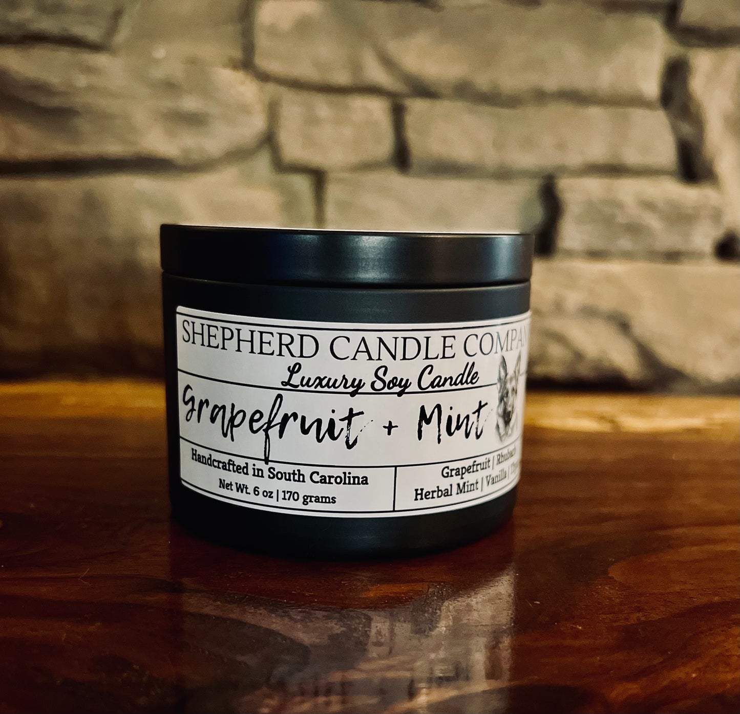 Grapefruit + Mint - Wood Wick