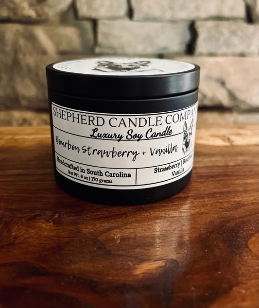 Bourbon Strawberry + Vanilla - Wood Wick