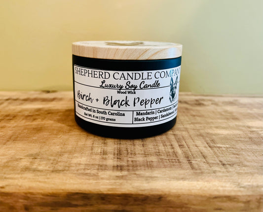 Birch + Black Pepper - Wood Wick