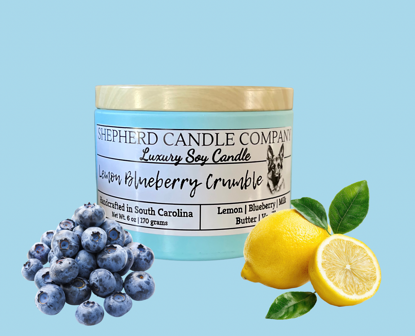 Lemon Blueberry Crumble - Wood Wick